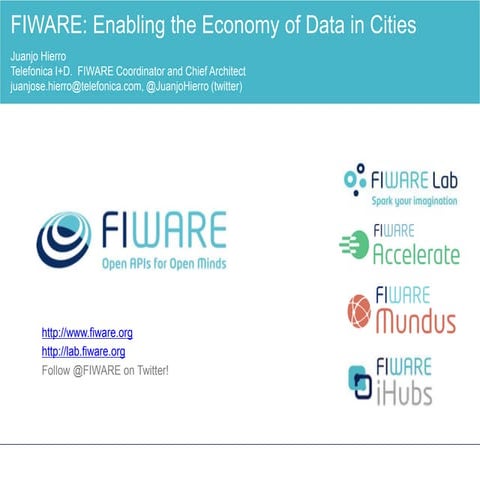 FIWARE: Enabling innovative business models and the economy of data in cities