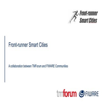 FIWARE Global Summit - A Collaboration Between TM Forum and FIWARE Communities