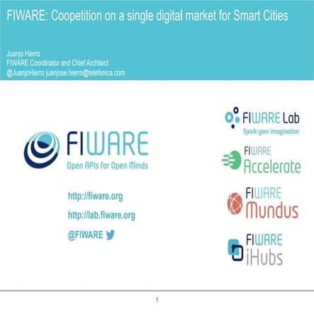 FIWARE: Coopetition on a single digital market for smart cities