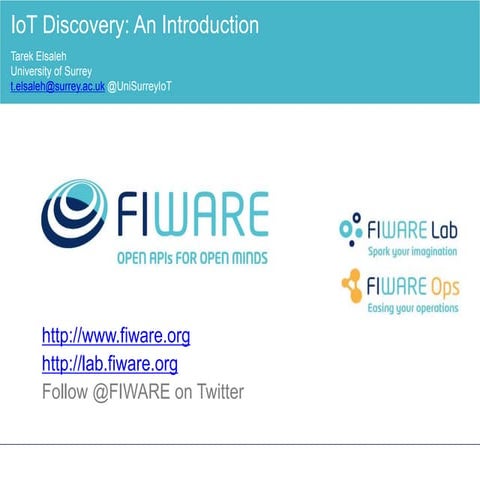 IoT Discovery GE: An Introduction