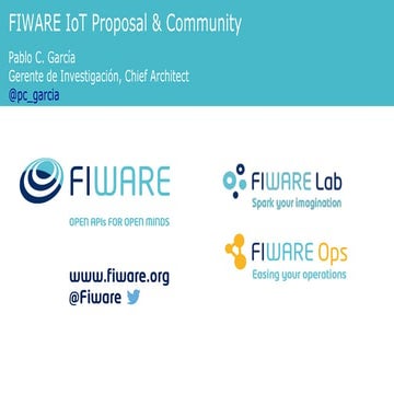 Fiware IoT Proposal & Community 