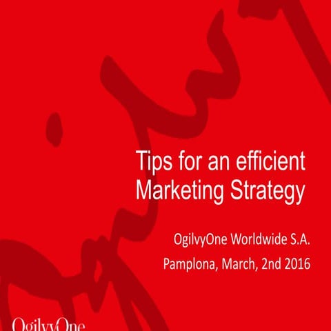 #FIWAREPamplona - Training Day - Tips for an efficient Marketing Strategy