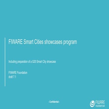 FIWARE Global Summit - Smart Cities Showcases Program