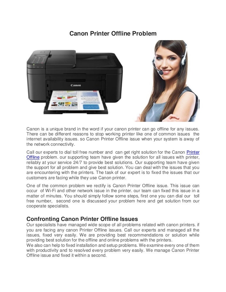 Fix Canon Printer Offline Problem