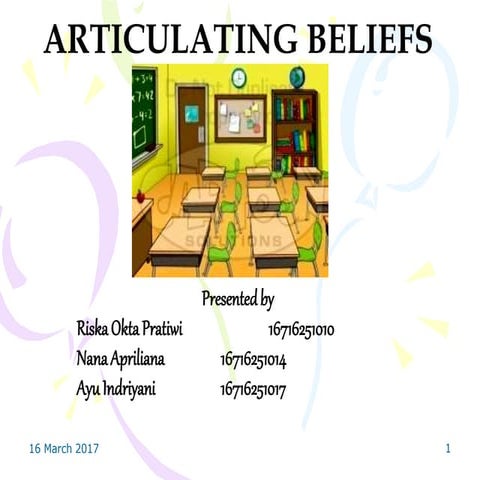 Articulating Beliefs