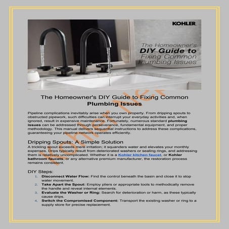 Fix Common Plumbing Issues Easily  Kohler Nepal Tips.docx