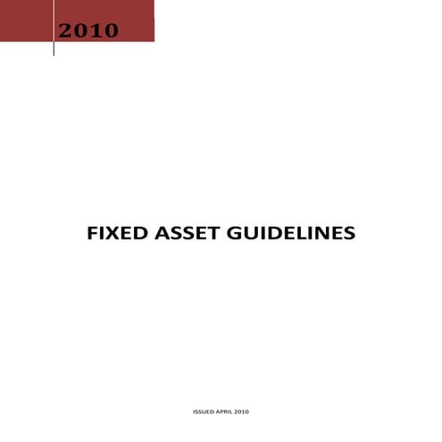 Fixed asset report
