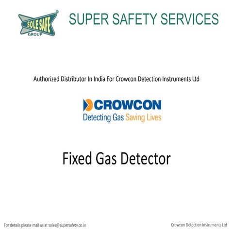 Fixed Gas Detectors Crowcon