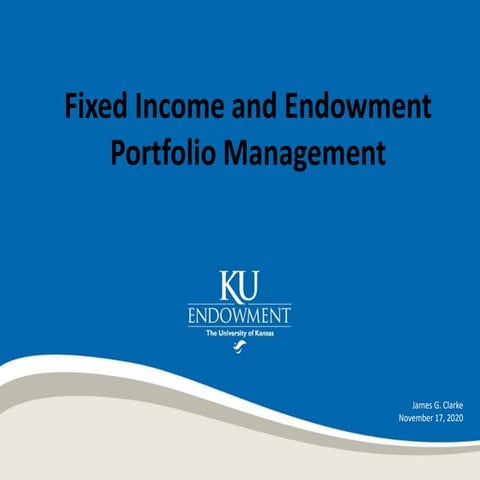 Fixed income and endowment portfolio management