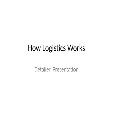 Logistics Presentation | PPTX