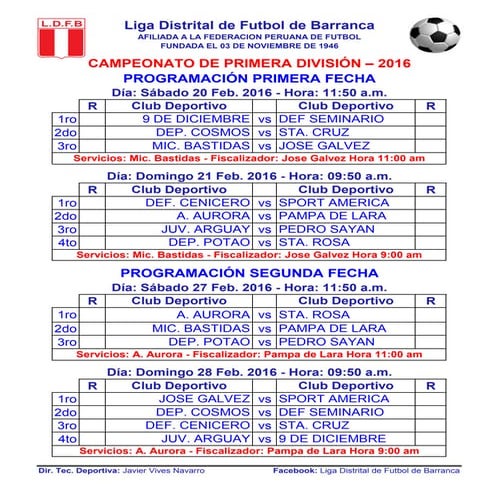 Fixture tp res 2016 20