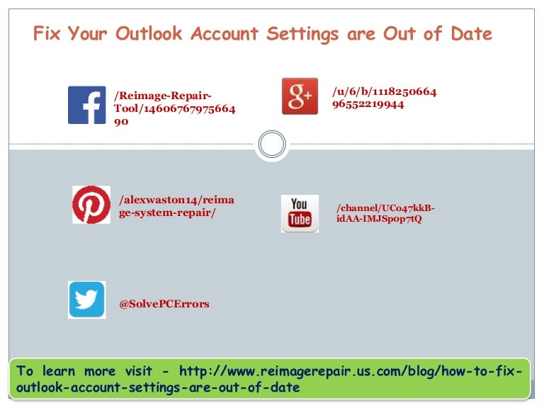 gmail account settings are out of date gmail account settings are out of date