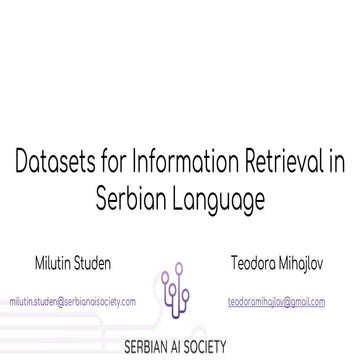[DSC Europe 25] Teodora Mihajlov - Training Information Retrieval Models for ...