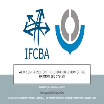 FJKC WCO HS conference presentation 2 May 2019