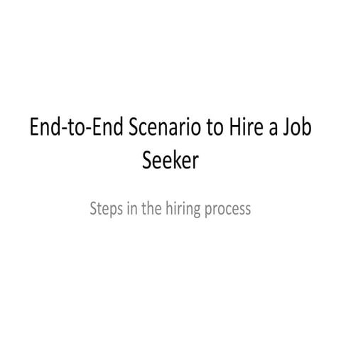 Hiring Scernario