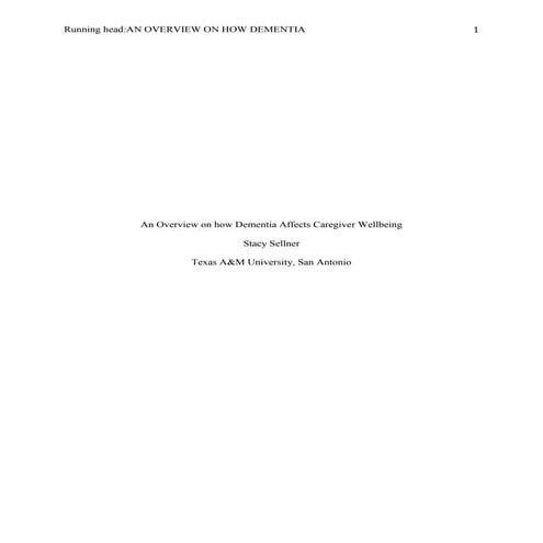 Examination of Caregiver Stress