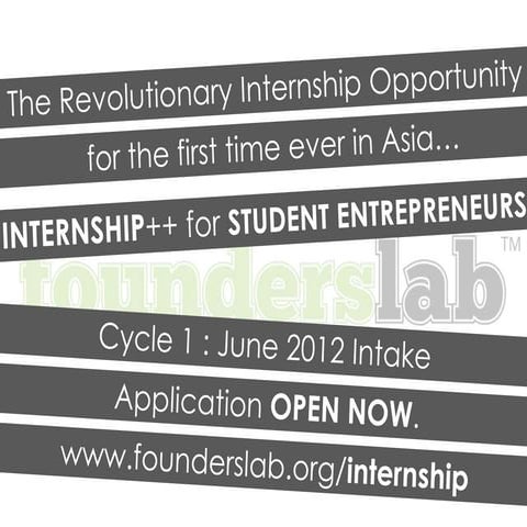 Founders Lab Internship++ Malaysia
