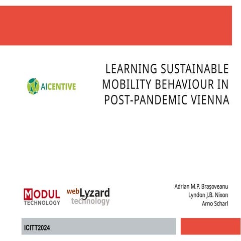 LEARNING SUSTAINABLE MOBILITY BEHAVIOUR IN POST-PANDEMIC VIENNA