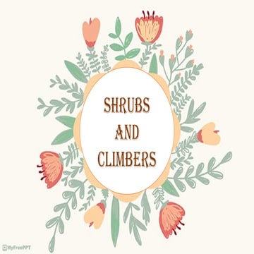 Shrubs and climbers full explained ppt with examples