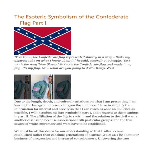 The Esoteric Symbolism of the Confederate Flag