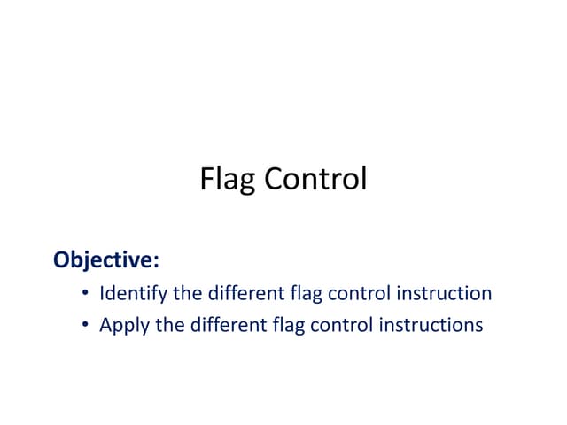 Flag control