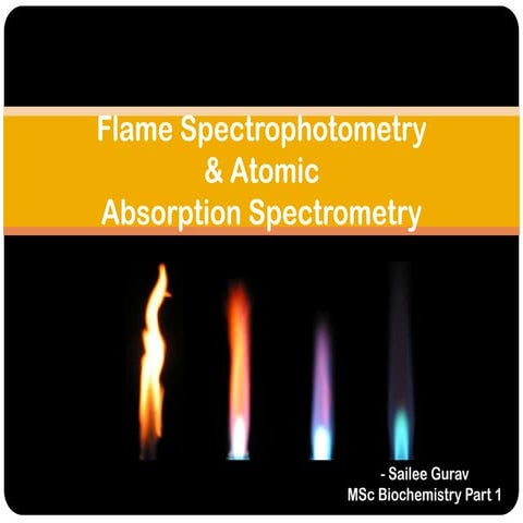 Flame and atomic abosrption spectrophometry  