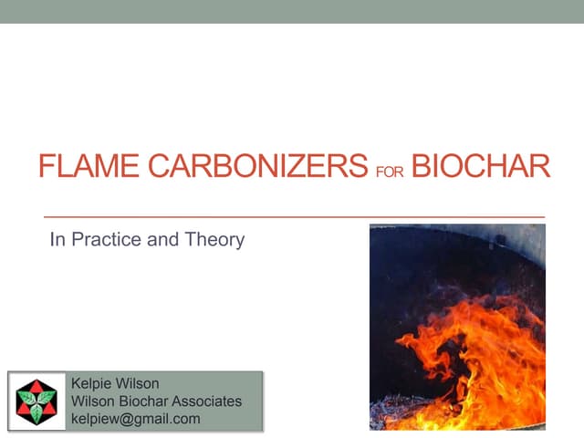 Flame Carbonizers for Biochar In Pr...