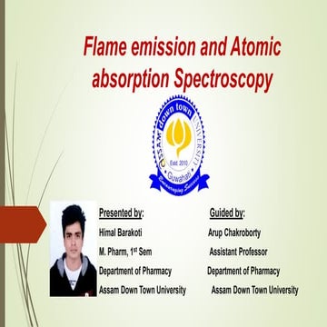 Flame emission & atomic absorption spectroscopy