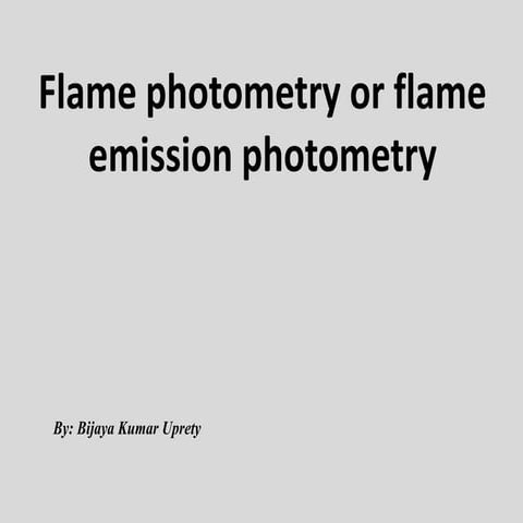 Flame emission spectroscopy