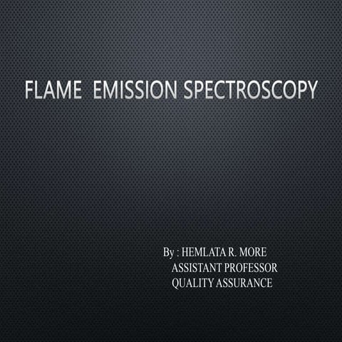 Flame Emission Spectroscopy 