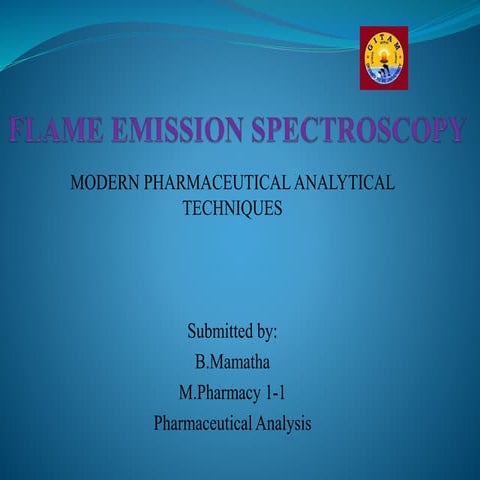 Flame emission spectroscopy
