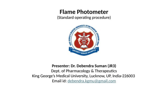 Flame Photometer – Standard Operating Procedure (SOP).pptx