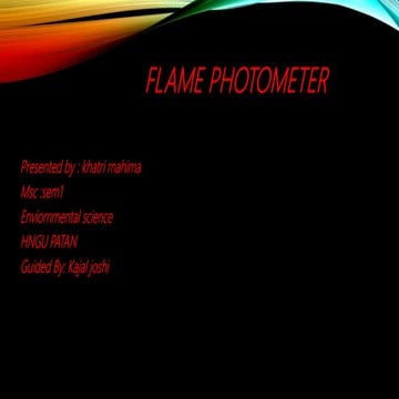 Flame photometer 