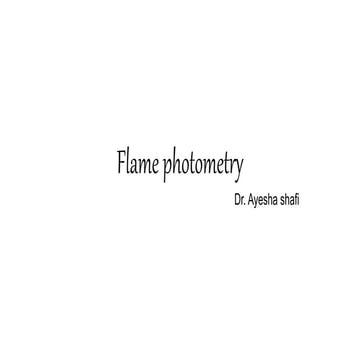 Flame photometry