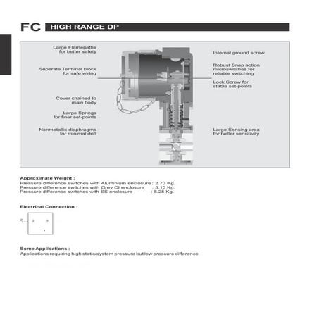 Flameproof High Range DP Switch FC series