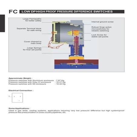 Flameproof Low Range DP Switches FC series