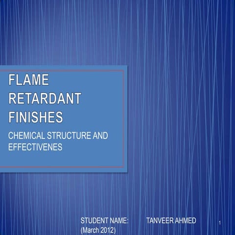 Flame retardant finishes