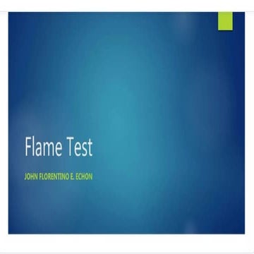 flame test.4th Quarter Topic Powerpoint presentation