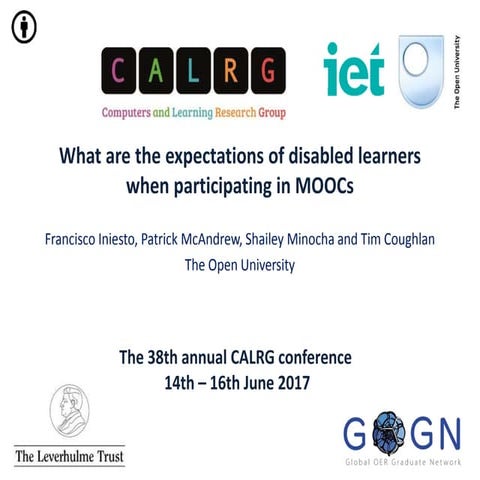 What are the expectations of disabled learners when participating in MOOCs?