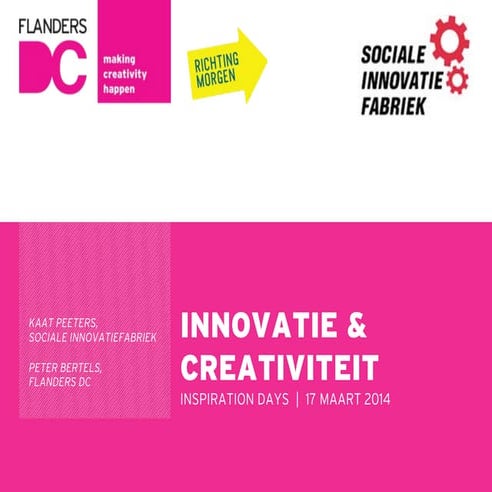 Creativiteit en Innovatie voor Sociaal Ondernemers | PPT