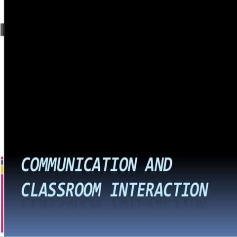 Flanders interaction analysis ppt