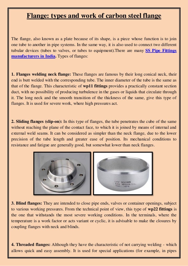Flange, types and work of flange