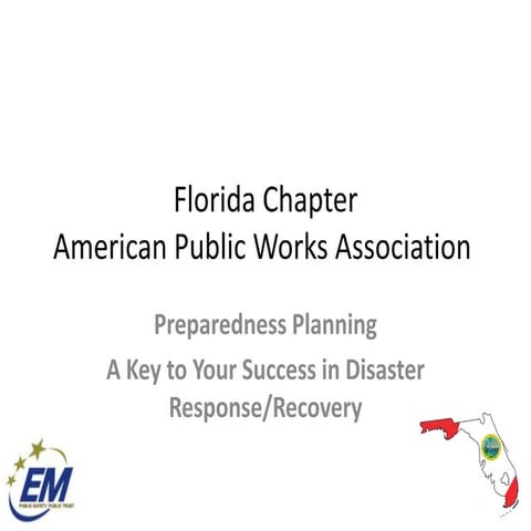 Fl apwa disaster planning
