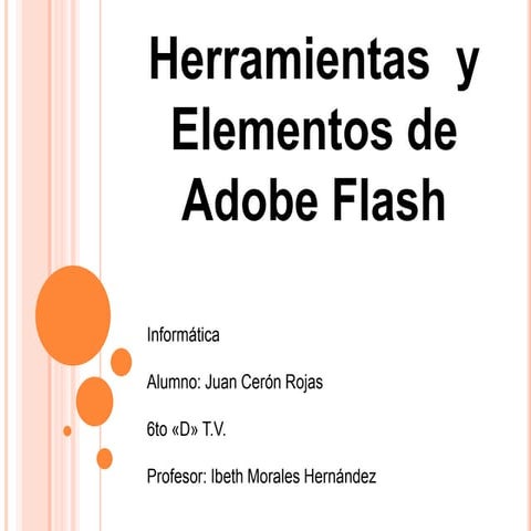 Herramientas de adobe flash | PPTX