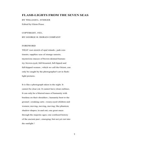 Flash lights from the seven seas