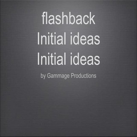 Flashback ideas ppt