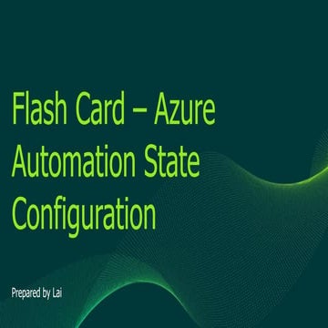 Flash card azure automation state