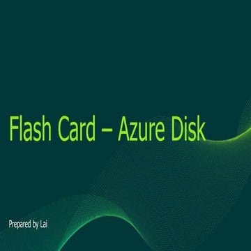 Flash card azure disk