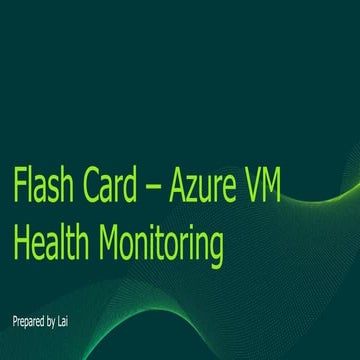 Flash card health monitoring of azure vm