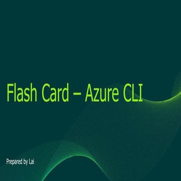 Flash card managing using azure cli